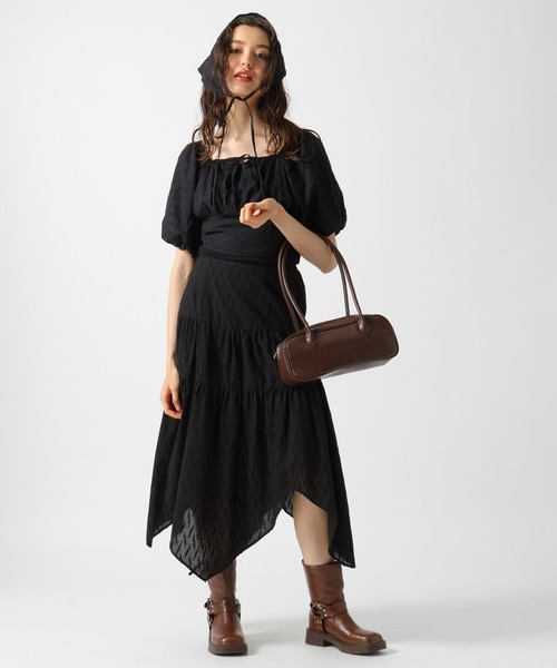 FOREVER 21（フォーエバー トゥエンティーワン）の「【2025SS】コットンティアードロングスカート（スカート・レディース・オフホワイト/ブラック・FREE）」の6枚目の写真