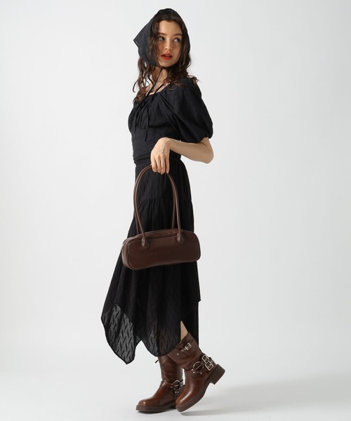 FOREVER 21（フォーエバー トゥエンティーワン）の「【2025SS】コットンティアードロングスカート（スカート・レディース・オフホワイト/ブラック・FREE）」の8枚目の写真