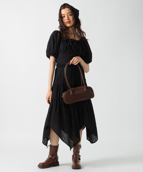 FOREVER 21（フォーエバー トゥエンティーワン）の「【2025SS】コットンティアードロングスカート（スカート・レディース・オフホワイト/ブラック・FREE）」の9枚目の写真