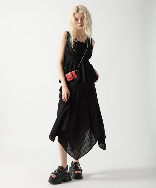 FOREVER 21（フォーエバー トゥエンティーワン）の「【2025SS】コットンティアードロングスカート（スカート・レディース・オフホワイト/ブラック・FREE）」の10枚目の写真