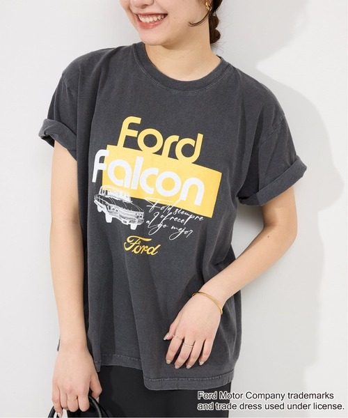 GOOD ROCK SPEED(グッドロックスピード)の「《追加》GOOD ROCK SPEED SLOBE別注 FORD FALCON TEE(Tシャツ/カットソー・レディース・ホワイト/ライトグレー・FREE)」の2枚目の写真