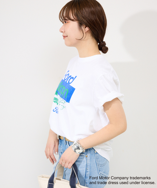 GOOD ROCK SPEED(グッドロックスピード)の「《追加》GOOD ROCK SPEED SLOBE別注 FORD FALCON TEE(Tシャツ/カットソー・レディース・ホワイト/ライトグレー・FREE)」の18枚目の写真
