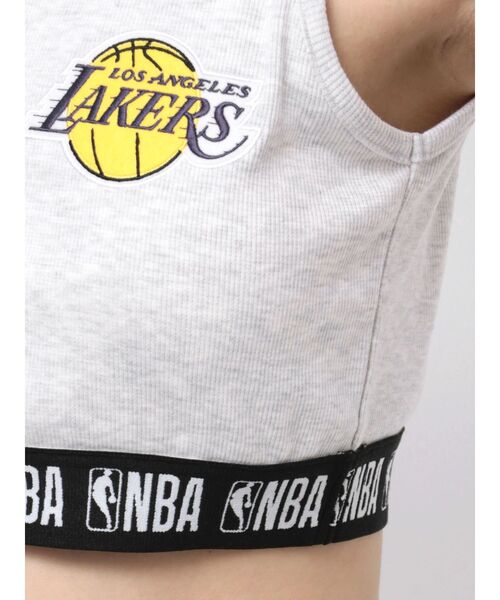 NBA（エヌビーエー）の「NBA SPORTY BUSTIER（キャミソール・レディース・チャコールグレー/オフホワイト/ライトグレー・FREE）」の9枚目の写真