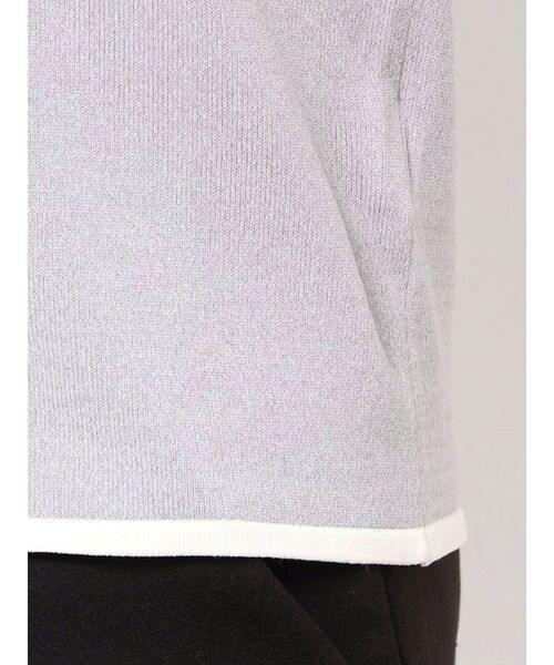 TONAL（トーナル）の「2枚衿ポロニット（ニット/セーター・レディース・オフホワイト/グレー/ライトグリーン・MEDIUM）」の15枚目の写真