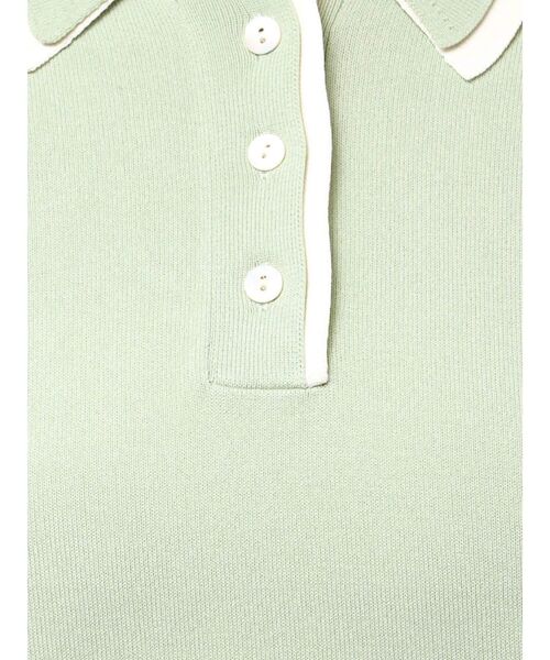TONAL（トーナル）の「2枚衿ポロニット（ニット/セーター・レディース・オフホワイト/グレー/ライトグリーン・MEDIUM）」の19枚目の写真