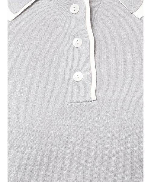 TONAL（トーナル）の「2枚衿ポロニット（ニット/セーター・レディース・オフホワイト/グレー/ライトグリーン・MEDIUM）」の20枚目の写真