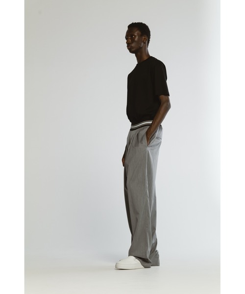 CINOH(チノ)の「SUMMER WOOL ELASTIC PANTS(その他パンツ・メンズ・ブラック/グレー・44/46)」の5枚目の写真