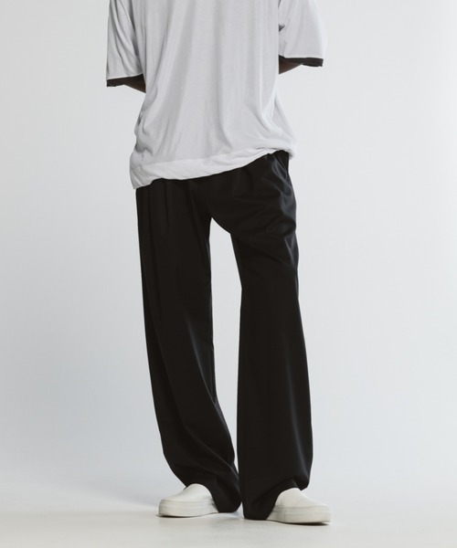 CINOH(チノ)の「SUMMER WOOL ELASTIC PANTS(その他パンツ・メンズ・ブラック/グレー・44/46)」の4枚目の写真