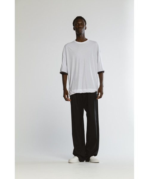 CINOH(チノ)の「SUMMER WOOL ELASTIC PANTS(その他パンツ・メンズ・ブラック/グレー・44/46)」の3枚目の写真