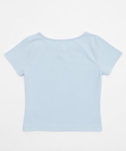 WEGO（ウィゴー）の「WEGO/グラフィックちびT（Tシャツ/カットソー・レディース・サックスブルー/ホワイト・FREE）」の16枚目の写真