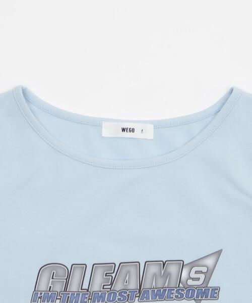 WEGO（ウィゴー）の「WEGO/グラフィックちびT（Tシャツ/カットソー・レディース・サックスブルー/ホワイト・FREE）」の15枚目の写真