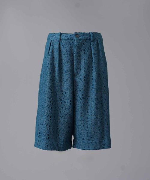UNISEX》Crochet Like Mesh Prime-Wide Shorts/クロシェライク