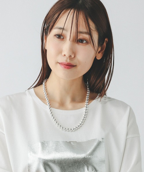 GLOBAL WORK（グローバルワーク）の「真鍮ボールネックレス/459946（ネックレス・レディース・シルバー/ゴールド・ONE SIZE）」の6枚目の写真