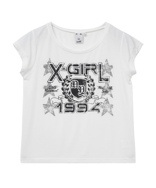 tシャツ STAR AND EMBLEM S/S TEE レディース STAR AND EMBLEM S/S TEE（Tシャツ/カットソー）｜X-girl