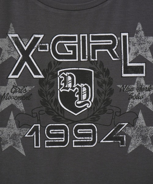 tシャツ STAR AND EMBLEM S/S TEE レディース STAR AND EMBLEM S/S TEE（Tシャツ/カットソー）｜X-girl