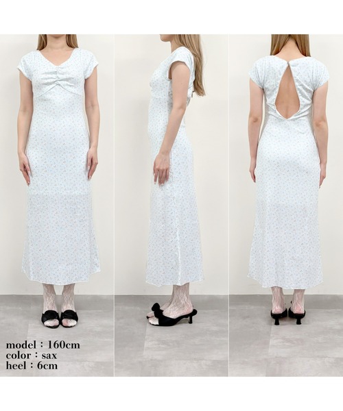 etre loin（エトルワン）の「Back open print cut dress（ワンピース・レディース・サックスブルー/ホワイト/ブラウン・M）」の22枚目の写真