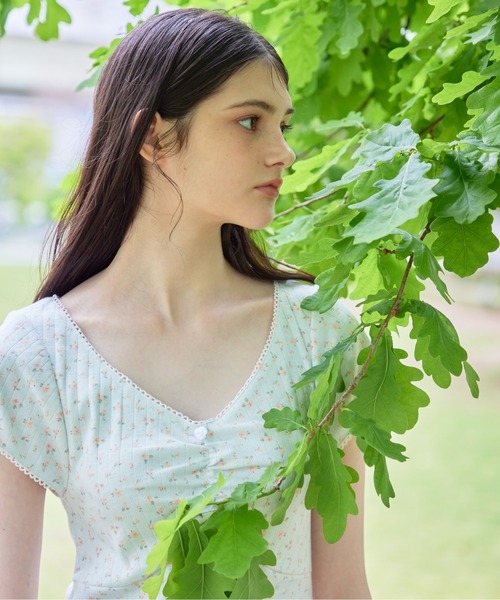 etre loin(エトルワン)の「Back open print cut dress(ワンピース・レディース・サックスブルー/ホワイト/ブラウン・M)」の15枚目の写真