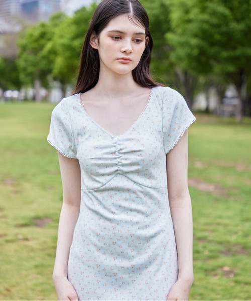 etre loin(エトルワン)の「Back open print cut dress(ワンピース・レディース・サックスブルー/ホワイト/ブラウン・M)」の19枚目の写真