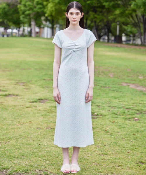 etre loin(エトルワン)の「Back open print cut dress(ワンピース・レディース・サックスブルー/ホワイト/ブラウン・M)」の21枚目の写真