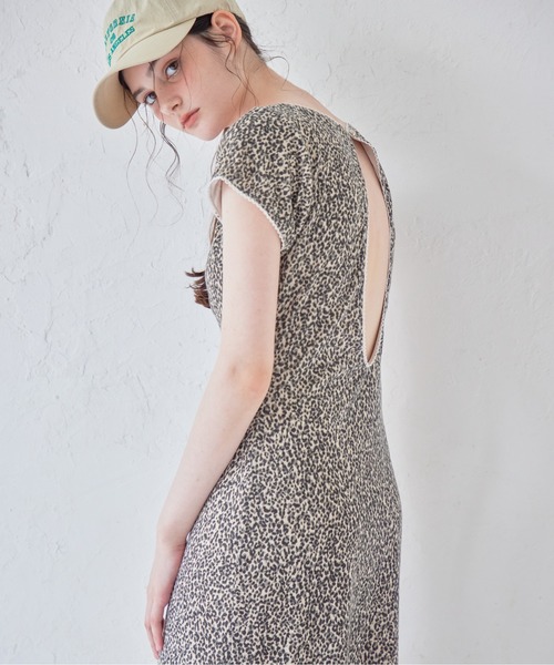 etre loin（エトルワン）の「Back open print cut dress（ワンピース・レディース・サックスブルー/ホワイト/ブラウン・M）」の10枚目の写真