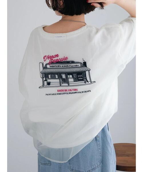 SM2(エスエムツー)の「オーガンジー刺繍TシャツSET(Tシャツ/カットソー・レディース・ベージュ/オフホワイト/チャコールグレー/カーキ・F)」の2枚目の写真
