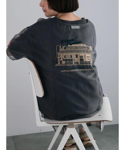 SM2(エスエムツー)の「オーガンジー刺繍TシャツSET(Tシャツ/カットソー・レディース・ベージュ/オフホワイト/チャコールグレー/カーキ・F)」の3枚目の写真