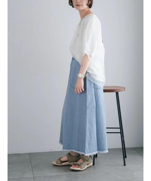 SM2(エスエムツー)の「オーガンジー刺繍TシャツSET(Tシャツ/カットソー・レディース・ベージュ/オフホワイト/チャコールグレー/カーキ・F)」の21枚目の写真