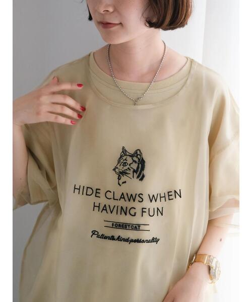 SM2(エスエムツー)の「オーガンジー刺繍TシャツSET(Tシャツ/カットソー・レディース・ベージュ/オフホワイト/チャコールグレー/カーキ・F)」の14枚目の写真