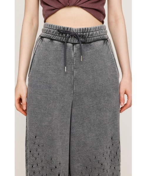 SLY（スライ）の「DAMAGE SW PT ダメージ スウェット パンツ（スウェットパンツ・レディース・杢グレー/ブラック系その他2・FREE）」の10枚目の写真