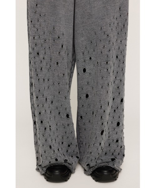 SLY（スライ）の「DAMAGE SW PT ダメージ スウェット パンツ（スウェットパンツ・レディース・杢グレー/ブラック系その他2・FREE）」の11枚目の写真