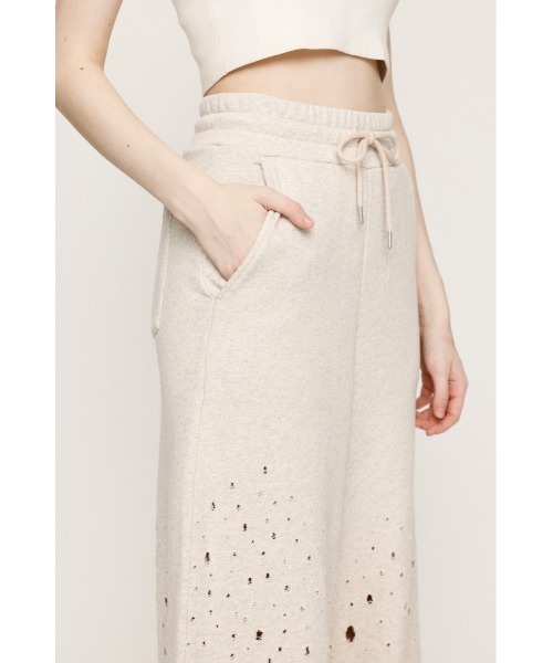 SLY（スライ）の「DAMAGE SW PT ダメージ スウェット パンツ（スウェットパンツ・レディース・杢グレー/ブラック系その他2・FREE）」の4枚目の写真