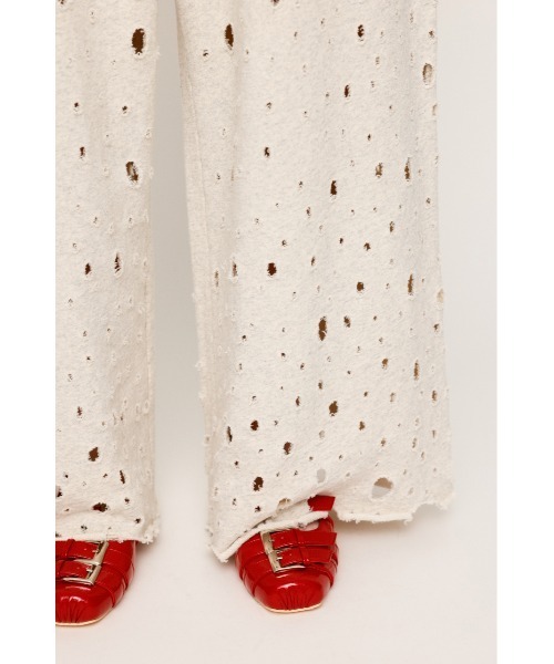 SLY（スライ）の「DAMAGE SW PT ダメージ スウェット パンツ（スウェットパンツ・レディース・杢グレー/ブラック系その他2・FREE）」の5枚目の写真