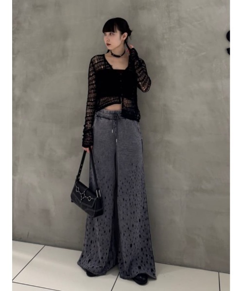 SLY（スライ）の「DAMAGE SW PT ダメージ スウェット パンツ（スウェットパンツ・レディース・杢グレー/ブラック系その他2・FREE）」の21枚目の写真