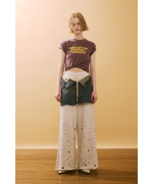 SLY（スライ）の「DAMAGE SW PT ダメージ スウェット パンツ（スウェットパンツ・レディース・杢グレー/ブラック系その他2・FREE）」の20枚目の写真