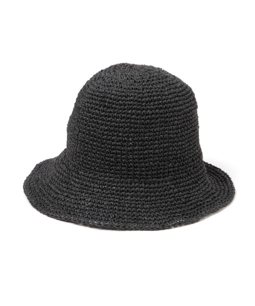 BAYFLOW（ベイフロー）の「[軽量で通気性◎]細編みペーパーハット（ハット・レディース・ベージュ/ブラック・FREE）」の9枚目の写真
