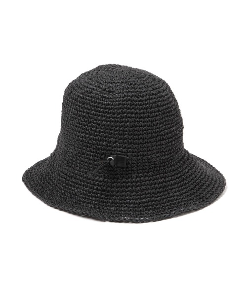 BAYFLOW（ベイフロー）の「[軽量で通気性◎]細編みペーパーハット（ハット・レディース・ベージュ/ブラック・FREE）」の12枚目の写真