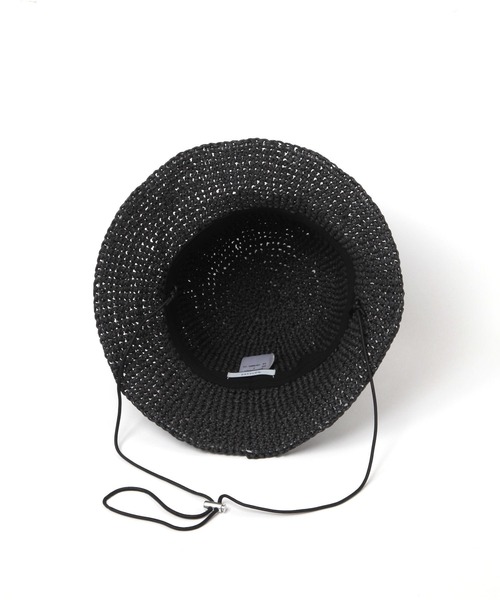 BAYFLOW（ベイフロー）の「[軽量で通気性◎]細編みペーパーハット（ハット・レディース・ベージュ/ブラック・FREE）」の13枚目の写真