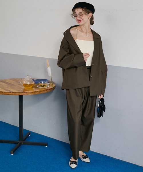 BONLECILL noir（ボンルシールノワール）の「【BONLECILL noir】カップ付き総レースベアキャミソール／ブラトップ（キャミソール・レディース・オフホワイト/ブラック/アイボリー・FREE）」の20枚目の写真