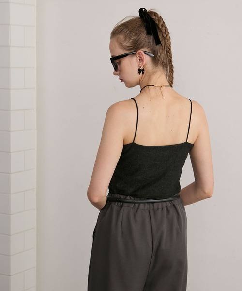 BONLECILL noir（ボンルシールノワール）の「【BONLECILL noir】カップ付き総レースベアキャミソール／ブラトップ（キャミソール・レディース・オフホワイト/ブラック/アイボリー・FREE）」の15枚目の写真