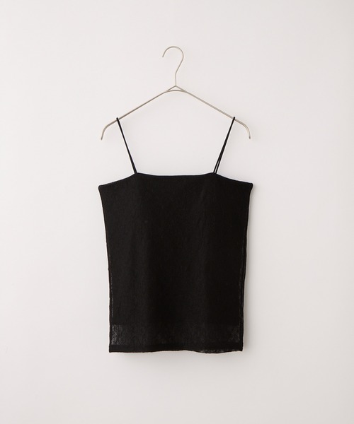 BONLECILL noir（ボンルシールノワール）の「【BONLECILL noir】カップ付き総レースベアキャミソール／ブラトップ（キャミソール・レディース・オフホワイト/ブラック/アイボリー・FREE）」の4枚目の写真