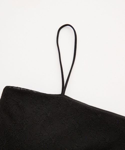 BONLECILL noir（ボンルシールノワール）の「【BONLECILL noir】カップ付き総レースベアキャミソール／ブラトップ（キャミソール・レディース・オフホワイト/ブラック/アイボリー・FREE）」の8枚目の写真