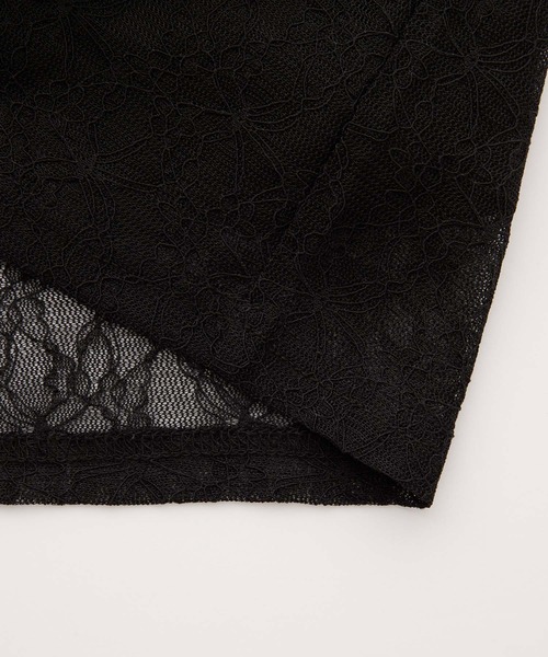 BONLECILL noir（ボンルシールノワール）の「【BONLECILL noir】カップ付き総レースベアキャミソール／ブラトップ（キャミソール・レディース・オフホワイト/ブラック/アイボリー・FREE）」の9枚目の写真