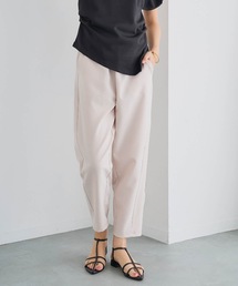 M y u（ミュー）の「イージーケアセミワイド ストレッチ美脚カーブパンツ（スラックス）」