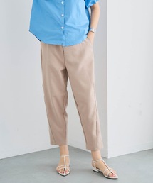 M y u（ミュー）の「イージーケアセミワイド ストレッチ美脚カーブパンツ（スラックス）」