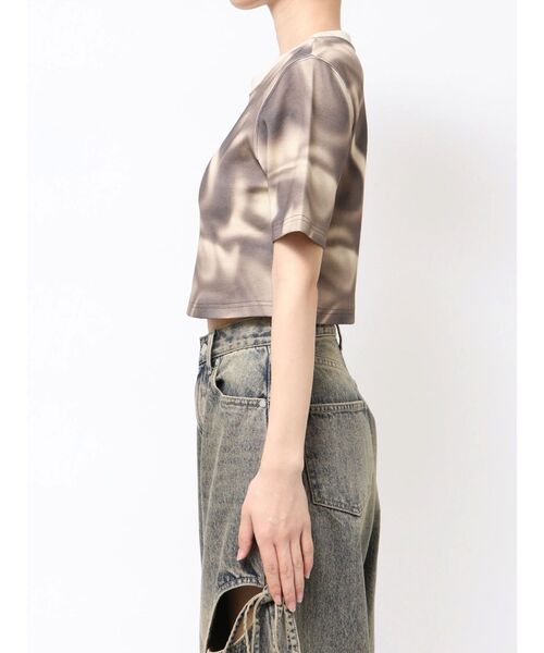 EMODA（エモダ）の「ボクシーパターンTシャツ（Tシャツ/カットソー・レディース・ブルー/ベージュ・FREE）」の5枚目の写真