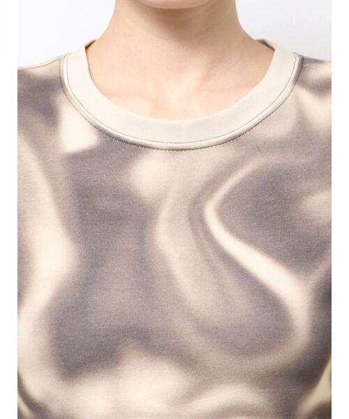 EMODA（エモダ）の「ボクシーパターンTシャツ（Tシャツ/カットソー・レディース・ブルー/ベージュ・FREE）」の7枚目の写真