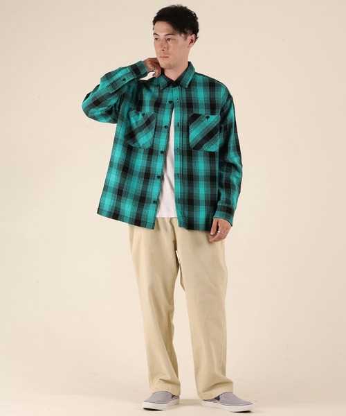 ムラサキスポーツ(ムラサキスポーツ)の「【ムラサキスポーツ限定】DEAR LAUREL/ディアローレル HEAVY FLANNEL SHIRT ネルシャツ チェック柄 D25F-2601(シャツ/ブラウス・メンズ・マスタード/ネイビー/ターコイズブルー/オフホワイト・XL/L/M)」の15枚目の写真