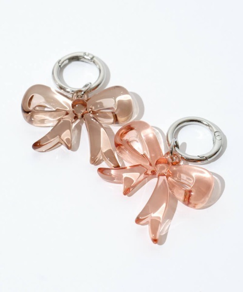 flower（フラワー）の「ジェリーリボンチャーム（キーホルダー・レディース・ブラウン/ピンク・FREE）」の3枚目の写真