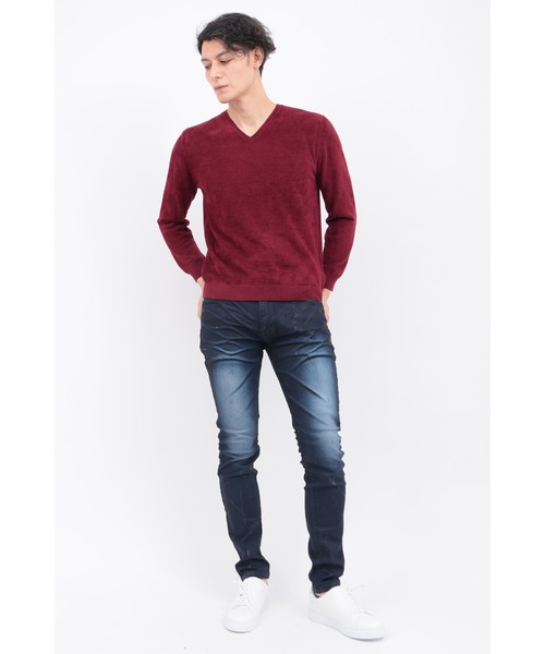 TORNADO MART（トルネードマート）の「ﾏｲｸﾛﾓｰﾙVﾈｯｸKN（ニット/セーター・メンズ・レッド/ブラック/ダークグリーン/グレー・LL/L/M）」の5枚目の写真