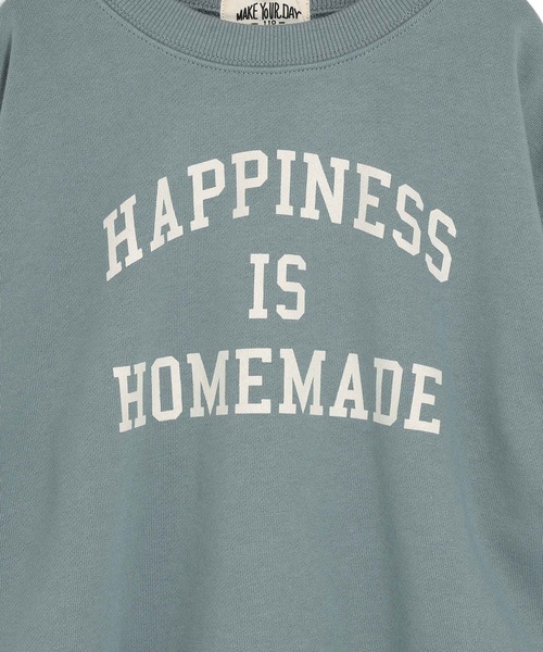 MAKE YOUR DAY（メイクユアデイ）の「HOMEMADEロゴファミリー裏毛トレーナー■150.160cm（スウェット・キッズ・ミント/ライトグレー/ブラック・160/150）」の12枚目の写真